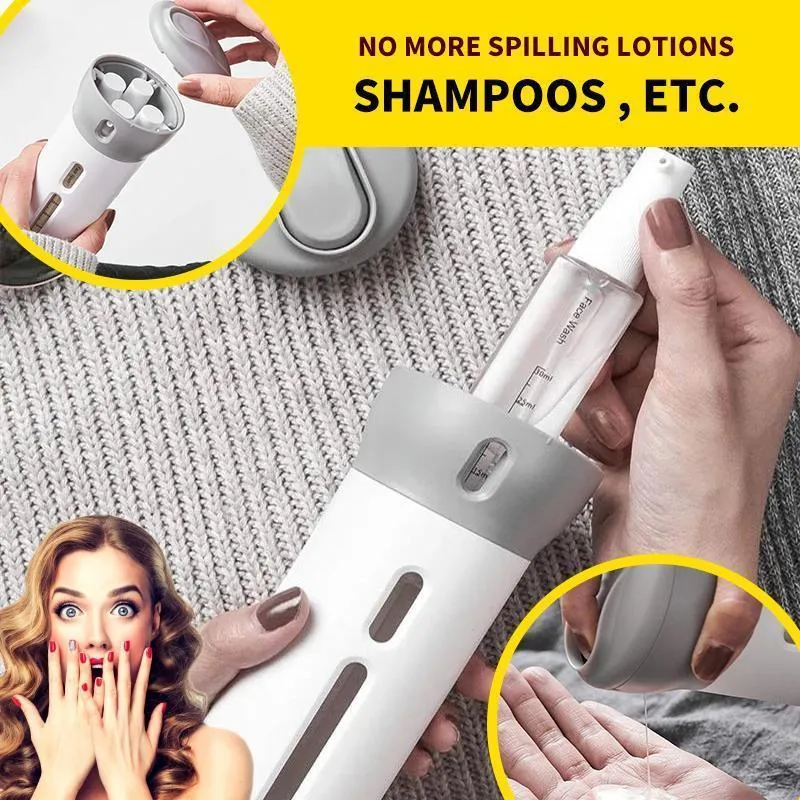 4-in-1 Lotion Shampoo Gel Travel Dispenser - Smart travel essential gadget